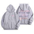 thumbnail image 6 of Women Sweatshirts Women's Hoodies Sweatshirts Stylish Letter Print Hooded Long Sleeve Casual Sports Hoodie for Everyday Comfort Light Gray 2XL, 6 of 6