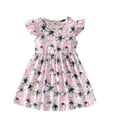 thumbnail image 2 of Esaierr Girls Print Dresses for Kids Toddler,Newborn Princess Dress Baby Summer Dress Ruffle Sleeve Dress Comfortable Cute Casual A-line Dress for 18M-6Y, 2 of 8