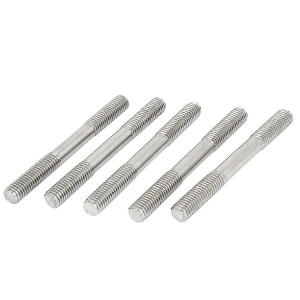 M8 x 80mm Metric A2 Stainless Steel Double End Threaded Stud Screw Bolt 5 Pcs