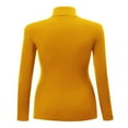 thumbnail image 2 of Women‘s Long Sleeve Rib Turtleneck Top Pullover Sweater L RED, 2 of 6