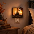 thumbnail image 5 of Halloween Witch Campfire Nigh Llight,Halloween Lights Plug in to Wall Resin Vintage,Witch Night Lights for Kids Room,Halloween Decorations Indoor,Room Home Decor,Gifts for Girls and Boys(D), 5 of 6