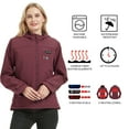 thumbnail image 3 of PTAHDUS Women's Heated Jacket Soft Shell with Hand Warmer, with 7.4V Battery Pack, 3 of 8