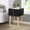 Black, variant on Side Table,Bedside Table with 2 Drawers and Rubber Wood Legs, Mid-Century Modern Storage Cabinet for Bedroom Living Room, White