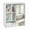 White, variant on Costway Bathroom Mirror Cabinet with 2 Hidden Storage Shelves, 3 Open Storage Compartments Walnut