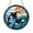 Acrylic 3.5 Inch, variant on Orca Ocean Window Hanging Decor, Stained Glass Style Fantasy Sea Suncatcher, Decorative Glass Panel for Windows