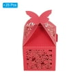 thumbnail image 3 of Uxcell Paper Hollow Rose Laser Cut Wedding Favor Candy Boxes, Red 25 Pack, 3 of 6