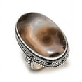 thumbnail image 2 of Natural Montana Agate Gemstone Handmade 925 Sterling Silver Ring Size 8, 2 of 2