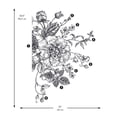 thumbnail image 2 of RoomMates Black and White Peony Sticker Muraux, 2 of 4