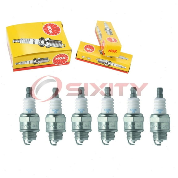6 pc NGK 5113 Standard Spark Plugs for 09482-00261 13373-6774-6 160560-78010 47S 6007 77-319 77-324 801254 90793-20094 92070-2106 98073-54776 W9PR-U Ignition Wire Secondary
