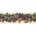 thumbnail image 5 of Dundee Deco's Peel and Stick Wallpaper Border - Fruits Green Red Grapes and Flowers Wall Border Retro Design, 15 ft x 7 in, Self Adhesive, 5 of 6