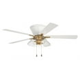 thumbnail image 3 of IST52WSB5 Craftmade Lighting Insight - 5 Blade Flush Ceiling Fan with Light Kit In Contemporary Style-12.28 Inches Tall and 52 Inches Wide-White/Satin, 3 of 13