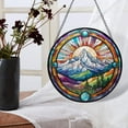 thumbnail image 4 of Pawberry Mountain Window Hanging Stained Glass, Mountain Suncatchers for Windows Stained Glass, Stained Glass Mountain suncatcher, 4 of 7