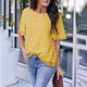 thumbnail image 5 of Pntutb - Blusa de manga corta con cuello redondo para mujer, blusa de gasa con lunares Pntutb Pntutb-5683, 5 of 7