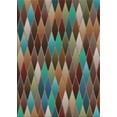 thumbnail image 1 of Ahgly Company Indoor Rectangle Patterned Bakers Brown Abstract Area Rugs, 3' x 5', 1 of 6