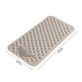 thumbnail image 3 of Bath Tub Shower Mat, Non-Slip Bathtub Mat with Suction Cups, Machine Washable Bathroom Mats with Drain Holes, Massage the Soles of Feet-Khaki&27.55*13.77inch, 3 of 9
