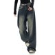 thumbnail image 1 of Loose Fit Wide Leg Baggy Jeans Long Pants Cotton Blend Fabric Full Length Trousers With Practical Pockets for Women XL, 1 of 4