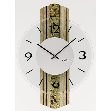 Modern wall clock with quartz movement from AMS