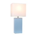 thumbnail image 3 of Elegant Designs Modern Leather Table Lamp with White Fabric Shade, 3 of 3