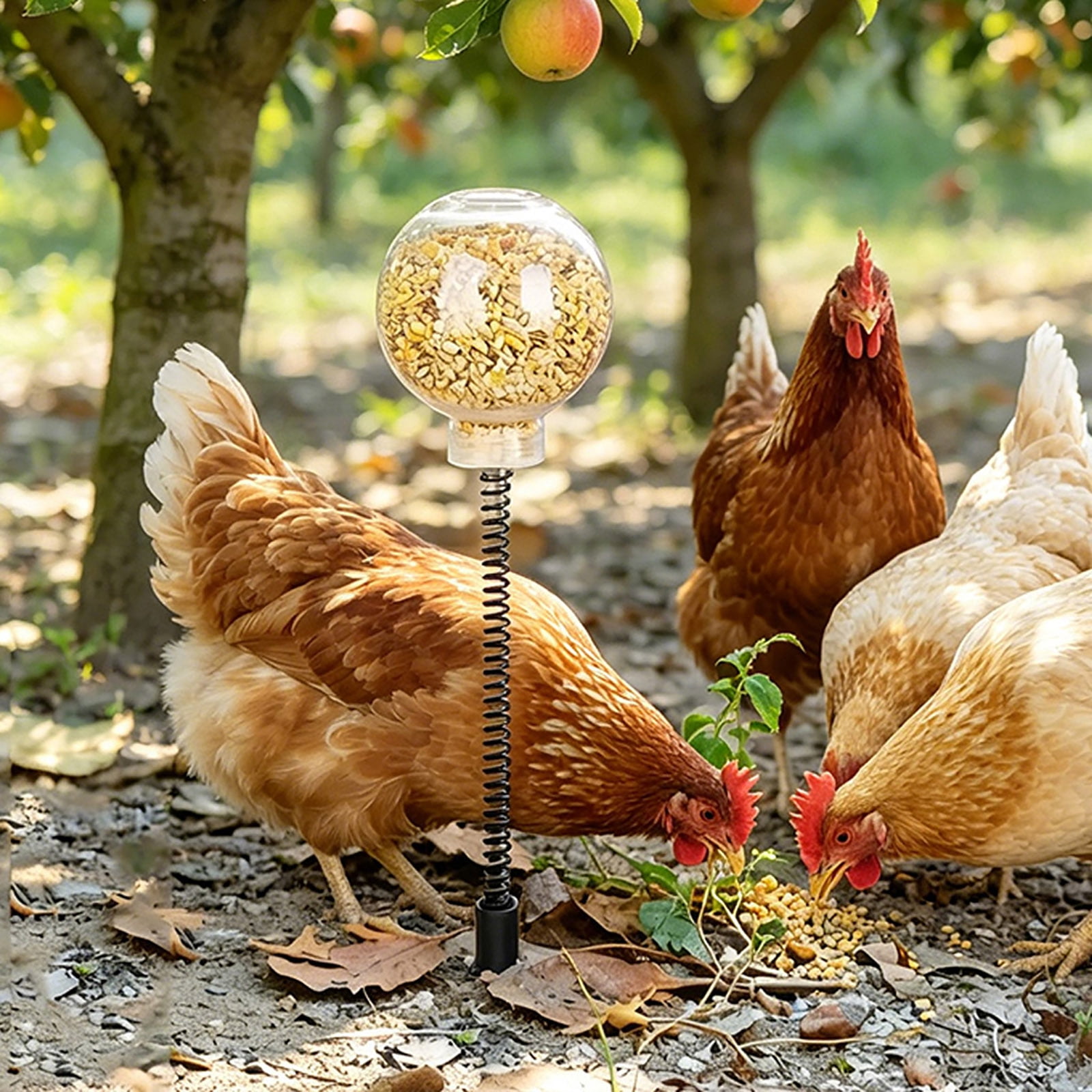 1PCS Chicken Dispenser Toy for Poultry Large Capacity Interactive Feeder Chicken Enrichment Toys, Boredom Busting Fun Maintain Your Hens Entertained