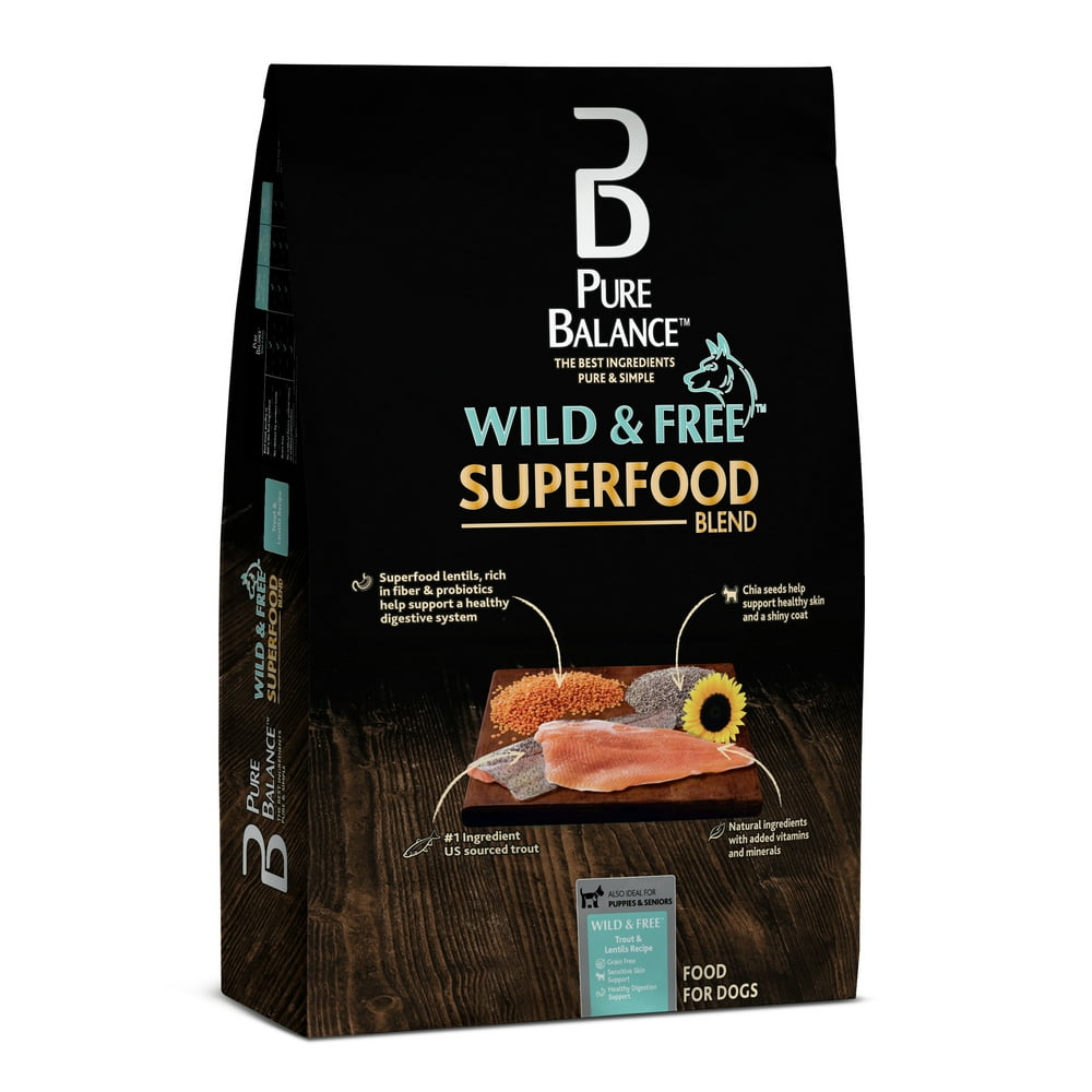 Pure Balance Wild & Free Superfood Blend Trout & Lentil Dry Dog Food, 4