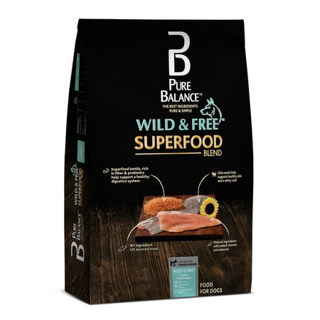 Pure Balance Wild & Free Superfood Blend Trout & Lentil Recipe Dry Dog Food, 24 (Best Wild Duck Recipe)
