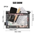 thumbnail image 3 of Dailycode 2 Pack Pencil Pouch for 3 Ring Binder Smooth Zipper Folders with Pockets Clear Window Pencil Case, Grey Sundays Collage, 3 of 6