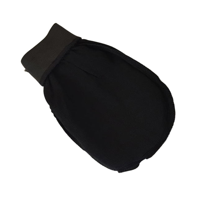 Yuarrent Guante de baño exfoliante para eliminar la piel muerta, ducha, cuerpo, espalda, pierna, brazo, toalla para frotar, masaje, exfoliante, Juegos de accesorios de baño negro Yuarrent HA005006-01