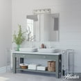 thumbnail image 3 of Hunter - Squire Manor 4-light Brushed Nickel, Medium Size Vanity Light, Dimmable, Modern Style, for Bedrooms, Dining, Living Rooms - 19676, 3 of 7