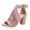 Pink, variant on Anuirheih Womens Heels Sandals, Open Toe Thick Heel Back Zipper Sandals Buckle Strap Women Dress Shoes for Women Outdoor(Black)