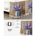 thumbnail image 3 of Purple Lavender Bed Skirt California King Size 18" Drop Wood Board Iron Bucket Oil Painting Style Ruffled Wrap Around Bed Skirts Adjustable Elastic Bedskirt Dust Ruffle for California King Size Bed, 3 of 7