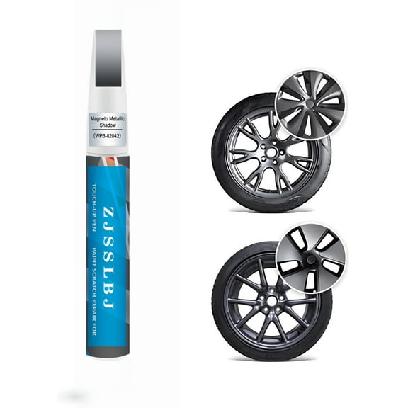 Rim Touch Up Paint(Midnight Silver) for Tesla Model 3 18'' Aero Wheel/Model S 19'' Tempest Wheel, Curb Rash Repair Rim Scratch Repair with Masking Tape & Sandpaper
