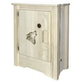thumbnail image 3 of Homestead Collection Accent Cabinet w/ Laser Engraved Wolf Design, Left Hinged, Clear Lacquer Finish, 3 of 10