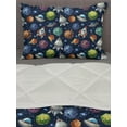 thumbnail image 3 of Space Comforter & Sham Bedding Set, Futuristic Science Fiction Comic Planet Spaceships Androids Rockets Ufo Illustration, 3 pcs Duvet Set Microfiber Filling Quilt, 5 Sizes, Multicolor, by Ambesonne, 3 of 4