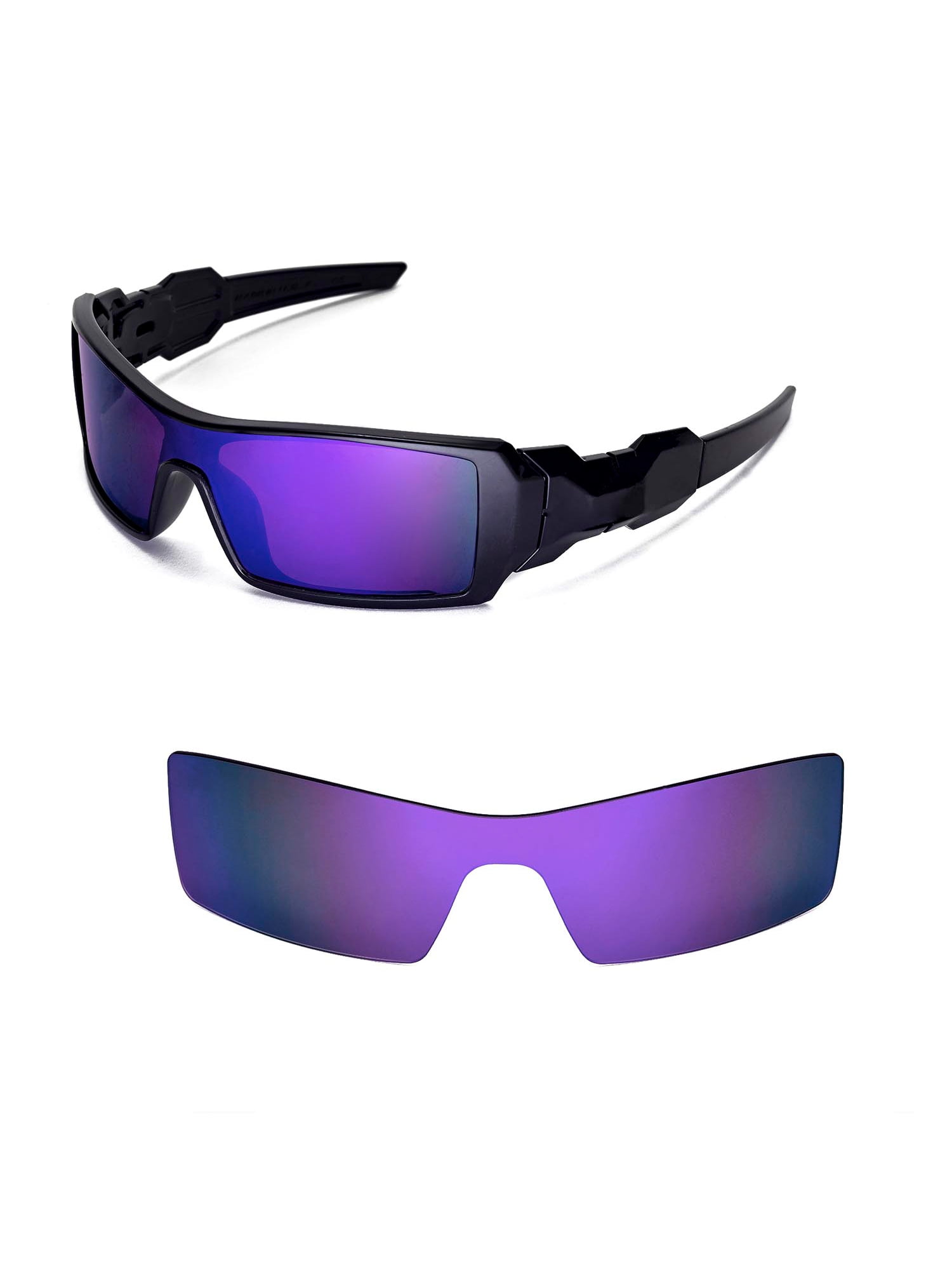 Walleva Purple Polarized Lenses For Oakley Oil Rig Sunglasses 