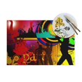 thumbnail image 4 of XMXY Woven Placemats Set of 4 PCS, Silhouette Girl Move Leap Table Mats Washable Heat Resistant Placemats, 4 of 6