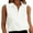 P-1057White231, variant on Women Sleeveless Button Down Shirts Blouses Solid Color Casual Loose V Neck Tank Tops Female Adorable Plus Size Work Business School Dailywear
