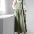 thumbnail image 4 of Large Waterproof Cotton Linen Apron with Pockets for Kitchen,Cooking,Florist,and Garden Workwear,Adjustable Bib Apron for Men and Women, 4 of 5