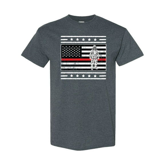 Inktastic Firefighter Flag Fireman First Responder T-Shirt