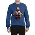 thumbnail image 2 of Wild Bobby Marilyn Monroe Watercolor Love Pop Culture Unisex Crewneck Graphic Sweatshirt, Vintage Heather Blue, X-Large, 2 of 5