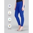 thumbnail image 4 of Stylesindia Women Leggings Breathable Women Wear Versatile Tights for Women Elastic Waistband Comfort Lady Leggings (Cotton, Royal Blue), 4 of 4