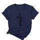 thumbnail image 5 of Camisetas de Cuello de Tripulación de Manga Corta para las Mujeres Cartas de Impresión de Pascua Camiseta de Manga Corta, Spandex de Poliéster, 5 of 5