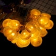 thumbnail image 4 of Guirnalda de luces decorativas de 1,5 m, 10 LED, para jardín, Navidad, decoración de fiestas (naranja), 4 of 10