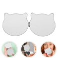 thumbnail image 2 of Pocket Mirror Stainless Steel Makeup Mirror for Travel 2Pcs Handbag Accessory, 2 of 4