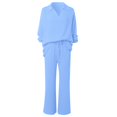 thumbnail image 3 of Elegant Ladies Casual Loose Drawstring Trousers Suit In Autumn And Winter Snow Gear Women Women Pantsuits for Work Ladies Working Suits And Dresses Jumpsuit for Women plus Size Womens Tall Pant Suits, 3 of 4