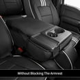 thumbnail image 2 of EKR Custom Fit F150 Car Seat Covers for 2015-2020 Ford F150 SuperCrew XL,XLT & 2017-2022 F250/F350/F450 SuperDuty CrewCabXL/XLT - Leather(Black with White Trim), 2 of 6