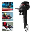 thumbnail image 5 of LOYALHEARTDY 18HP 500RPM 2 Stroke Outboard Motor Engine with Water Cooling System, Black, 5 of 12