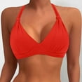thumbnail image 2 of Womens Swimsuits Solid Color Plus Size Bikini Sets For Women Top Large Bust Swim Top Full Coverage Top Sport Bra Top No Bottom Swimwears Bathing Suits,Red,Xl, 2 of 5