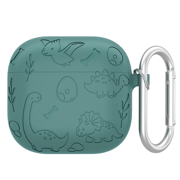 Yibooy Silicone Case Protector Cute Case Cover for AirPods 4 Gen (2024)(Dark Green)