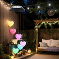 thumbnail image 2 of Qoosea Solar Heart Wind Chime Outdoor Colour Changing Solar Wind Spinner Decorative Light for Patio Yard Garden Home Decor Gifts for Women, 2 of 8