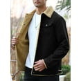 thumbnail image 2 of Men's Winter Trucker Jacket Thick Thermal Cotton Warm Fleece Lined Coat with Flap Pockets, 2 of 7